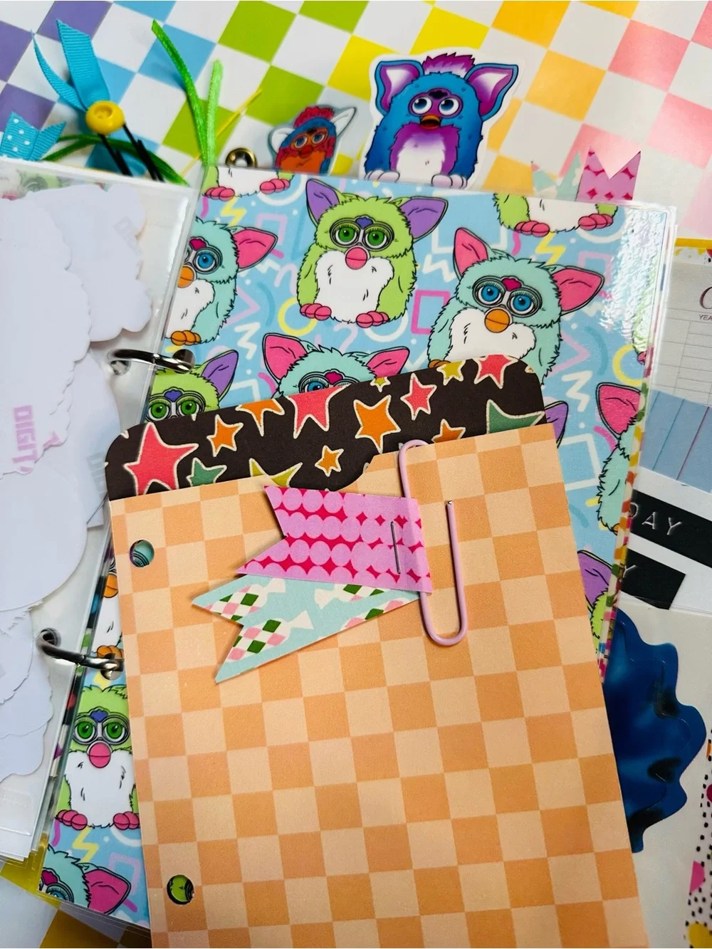 Handmade Furby Mini Trapper Keeper